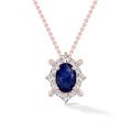 0.73 Karat Safir Pırlanta Kolye