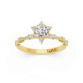 0.80 Karat IDL SERTİFİKALI Lotus Model Pırlantalı Yüzük