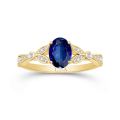 1.10 Karat IDL SERTİFİKALI Pırlantalı Safir Yüzük