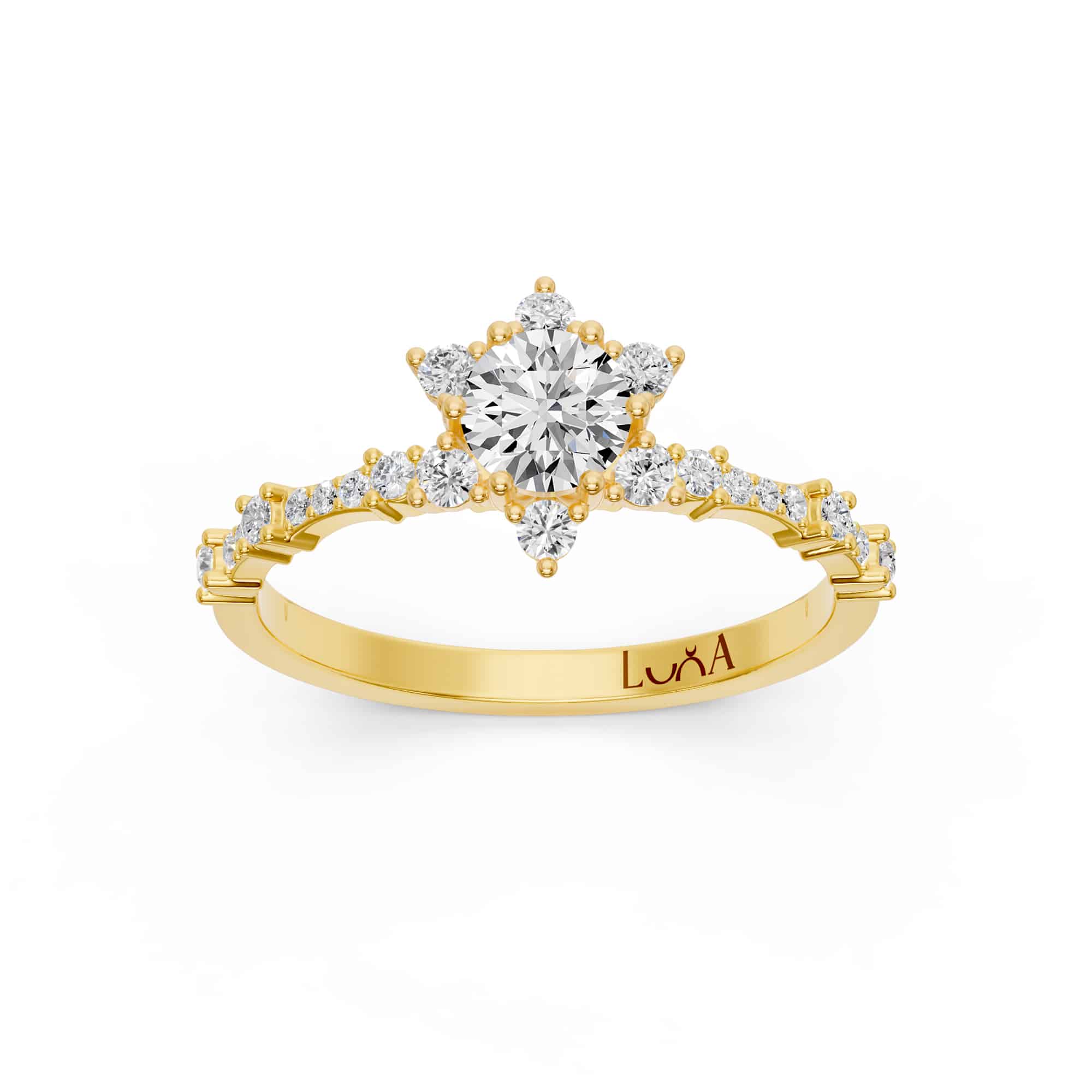 0.70 Karat IDL SERTİFİKALI Lotus Model Pırlantalı Yüzük