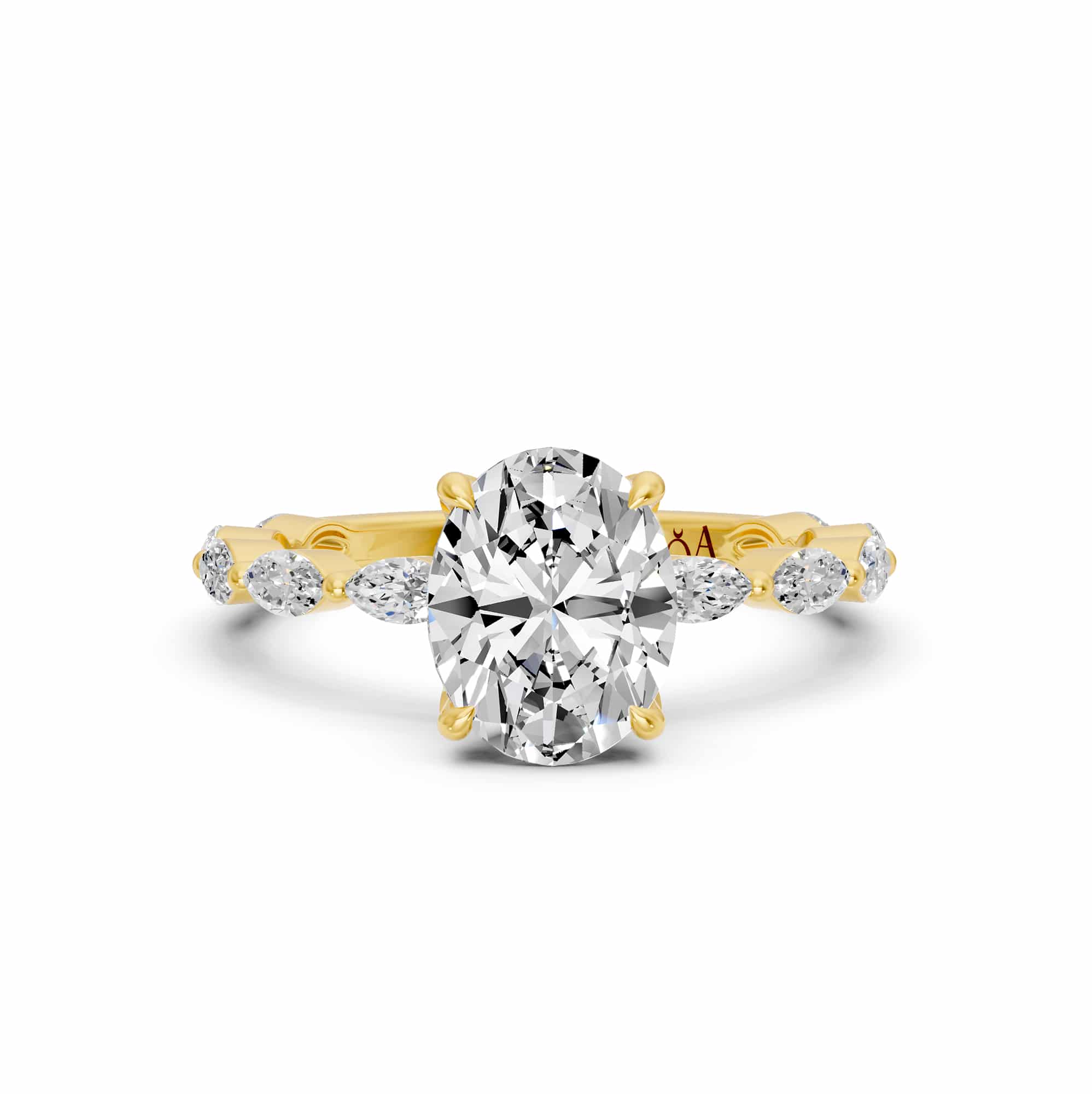 1.60 Karat HRD Sertifikalı Oval Pırlantalı Yüzük