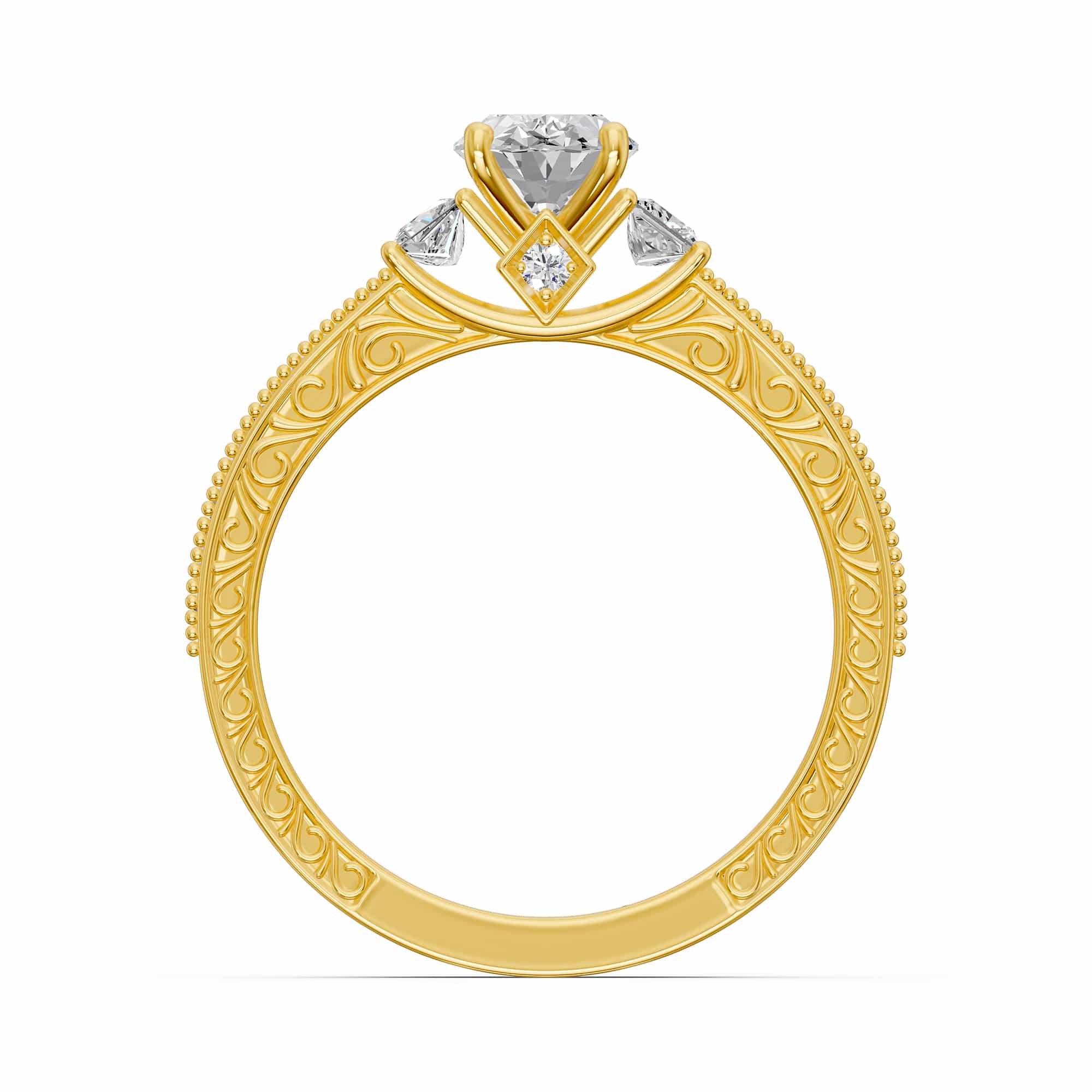 1.46 Karat HRD Sertifikalı Özel Tasarım Oval Pırlanta Yüzük