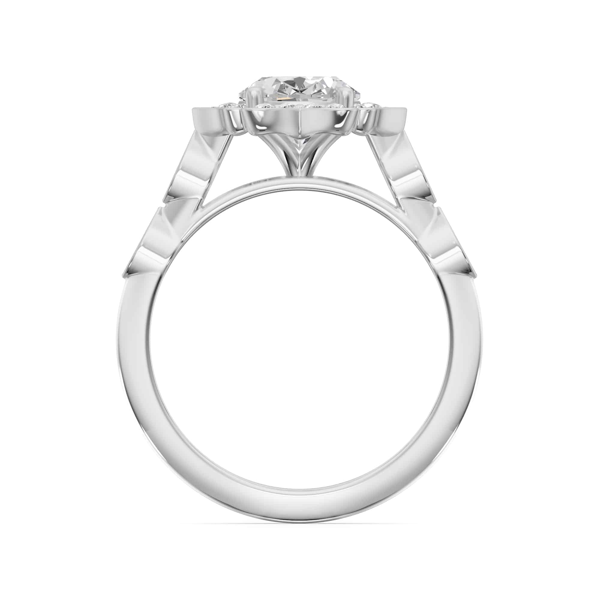 0.81 Karat HRD Sertifikalı Oval Tasarım Pırlanta Yüzük