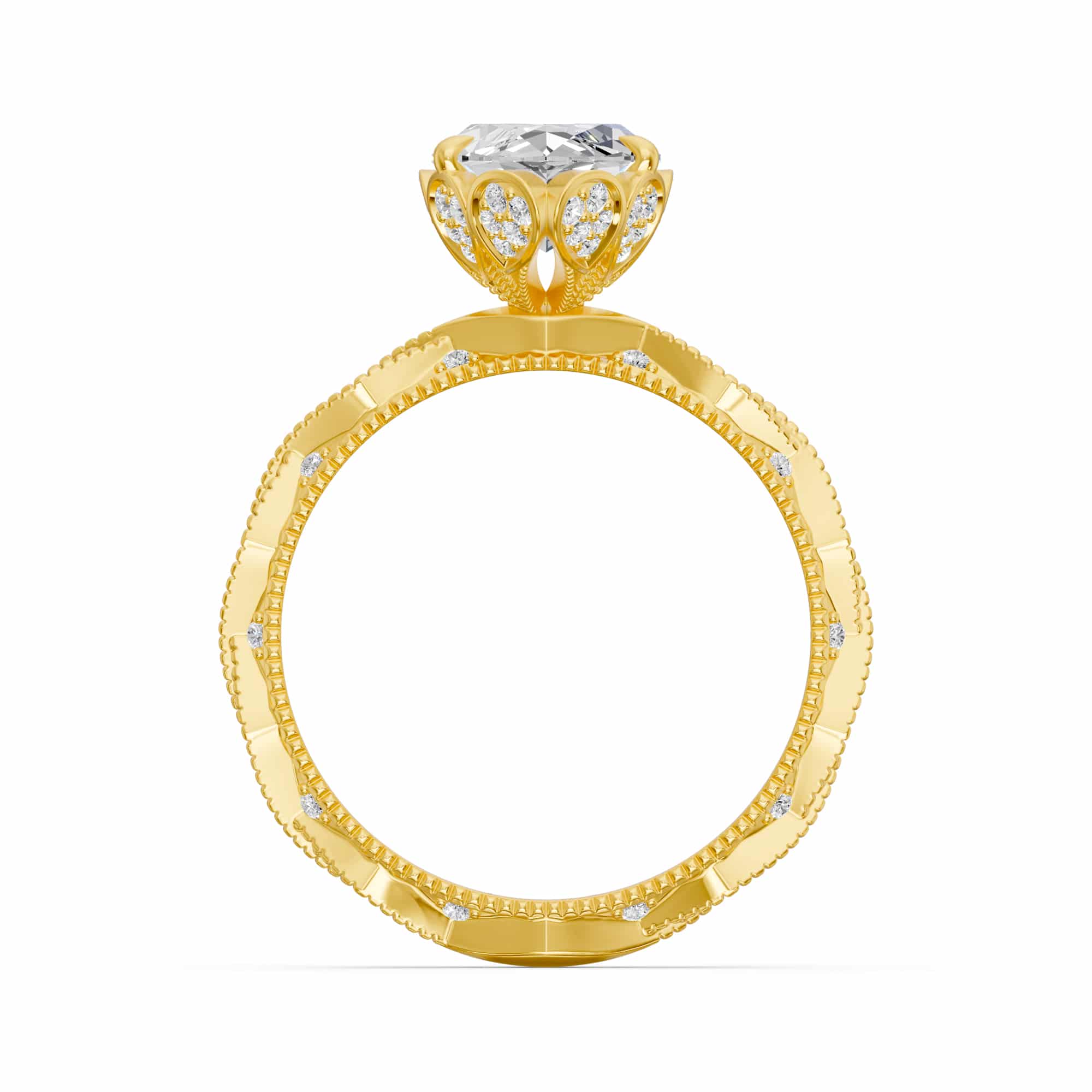 1.41 Karat HRD Sertifikalı Markiz Pırlantalı Yüzük