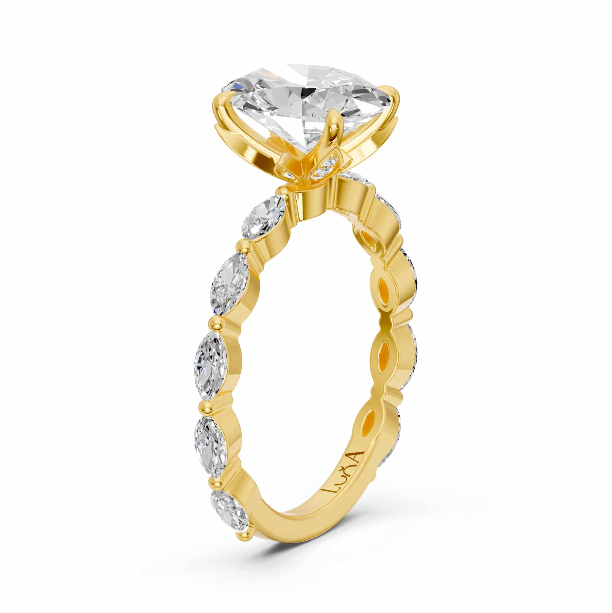 1.60 Karat HRD Sertifikalı Oval Pırlantalı Yüzük