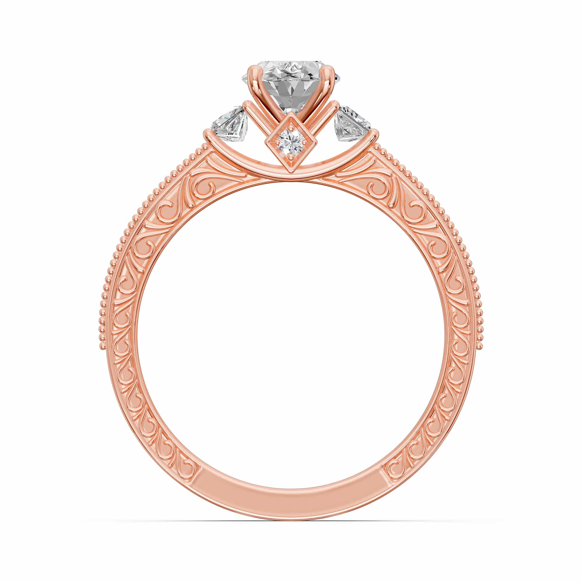 1.46 Karat HRD Sertifikalı Özel Tasarım Oval Pırlanta Yüzük