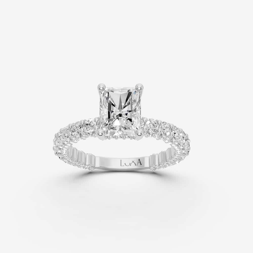 2.13 Karat Tasarım HRD Sertifikalı Pırlanta Radiant Yüzük