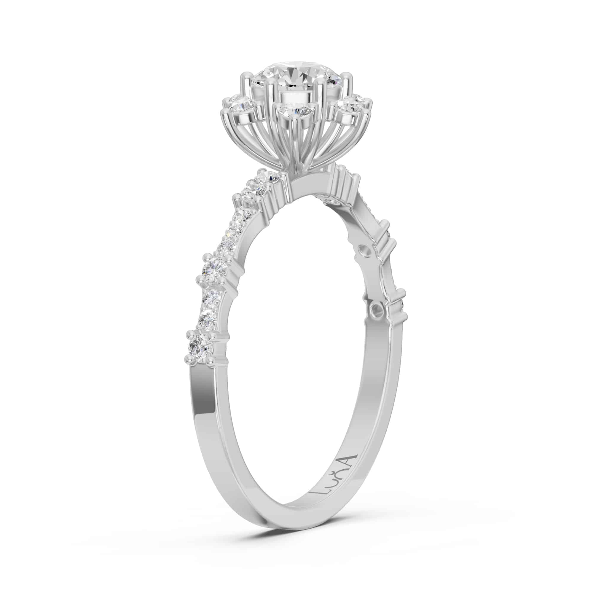 0.70 Karat IDL SERTİFİKALI Lotus Model Pırlantalı Yüzük