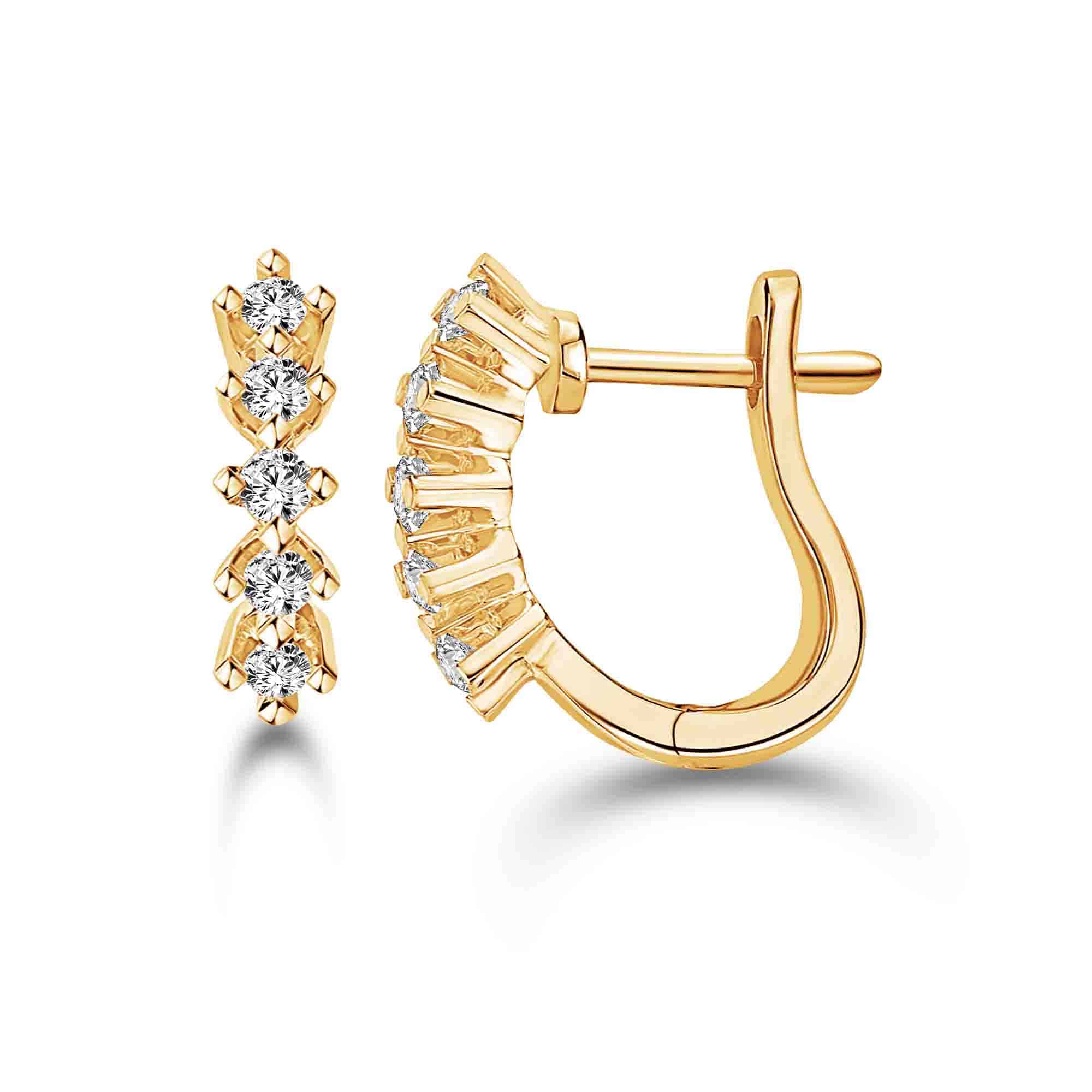 0.25 Karat IDL Sertifikalı Tasarım Pırlanta Küpe