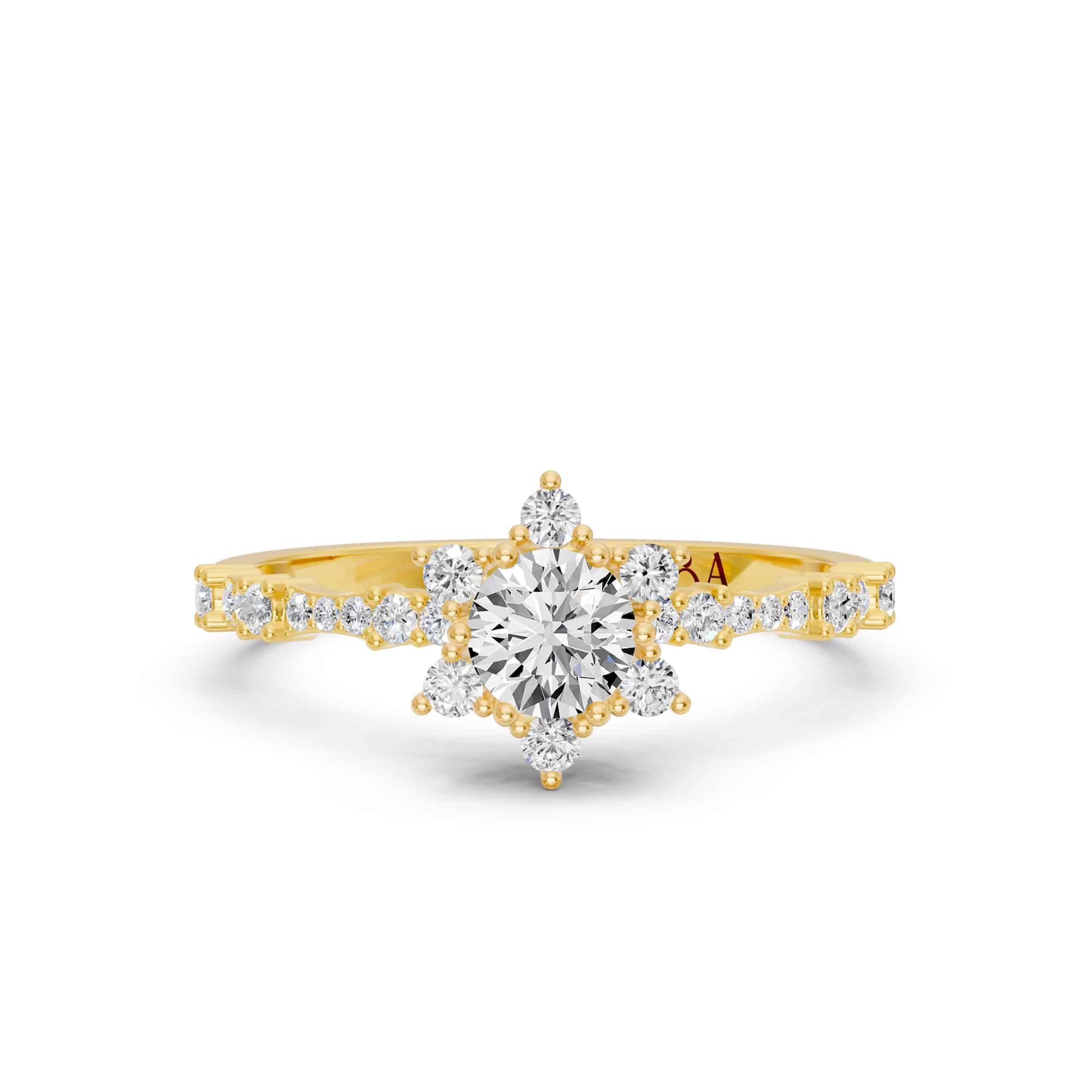 0.70 Karat IDL SERTİFİKALI Lotus Model Pırlantalı Yüzük