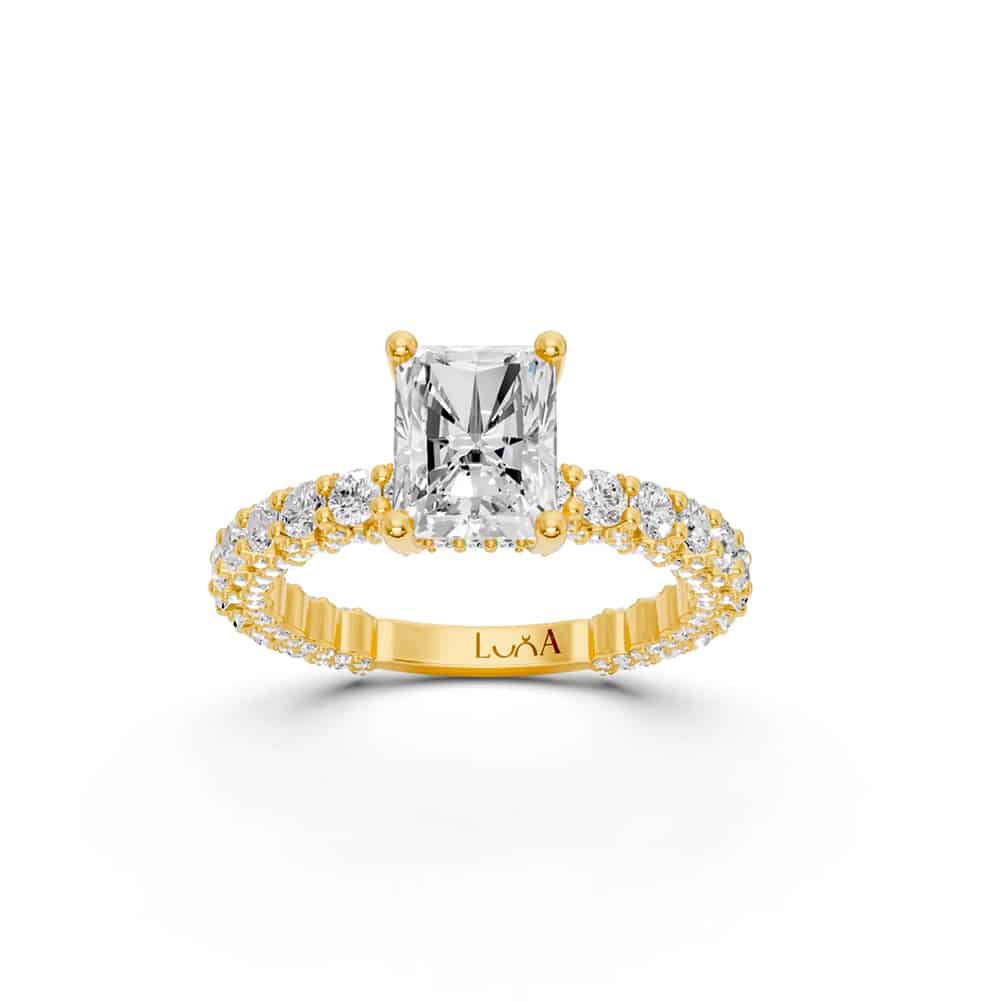 2.13 Karat Tasarım HRD Sertifikalı Pırlanta Radiant Yüzük