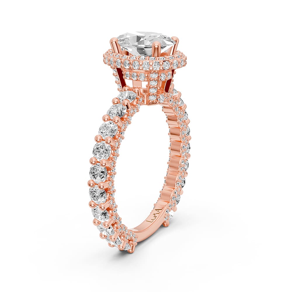 2.50 Karat HRD Sertifikalı Tasarım Oval Pırlanta Tektaş Yüzük