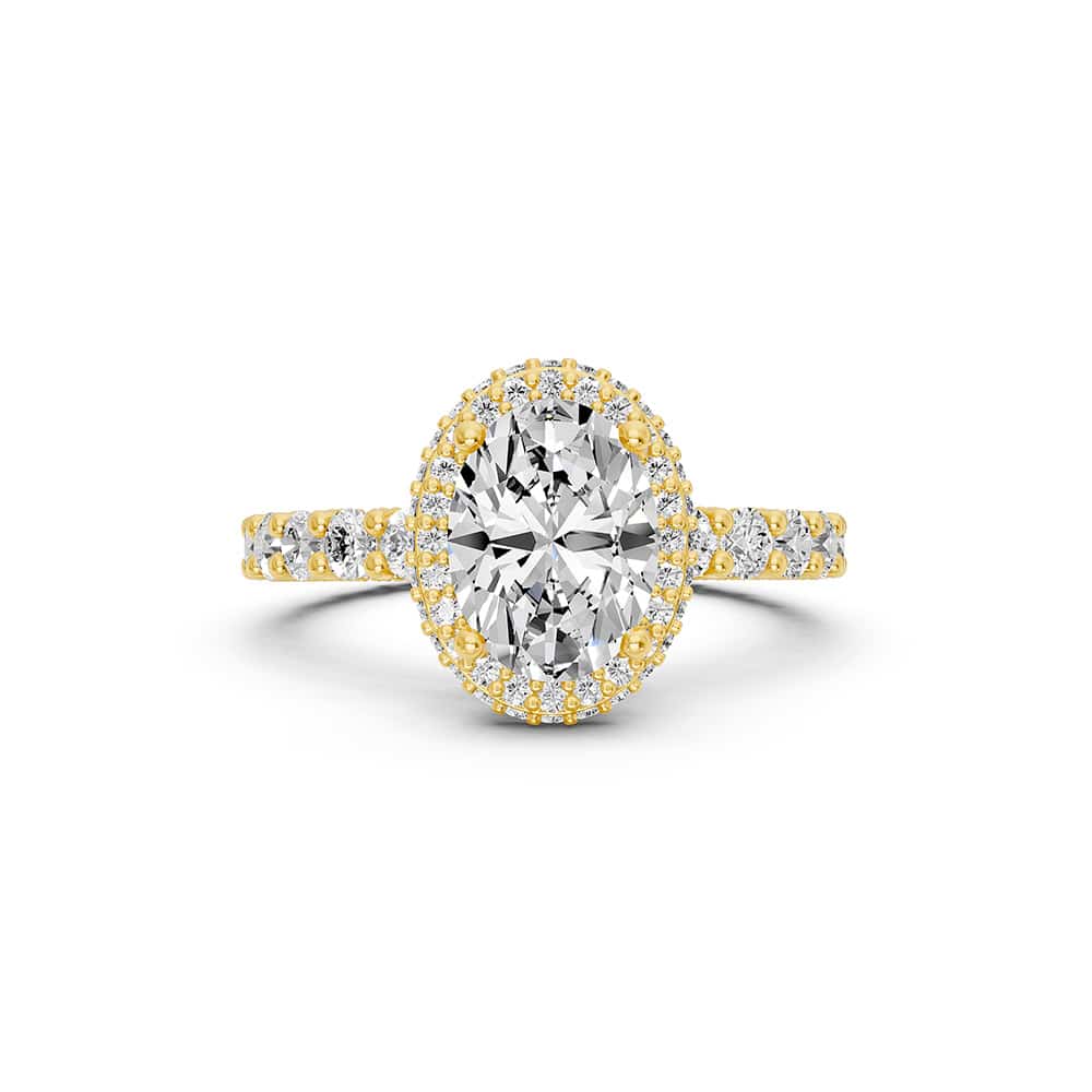 3.00 Karat HRD Sertifikalı Tasarım Oval Pırlanta Tektaş Yüzük