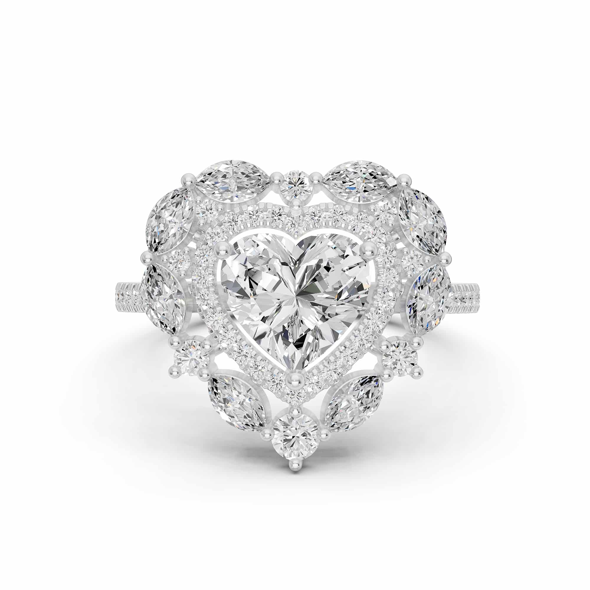 2.19 Karat HRD SERTİFİKALI Kalp Pırlanta Yüzük