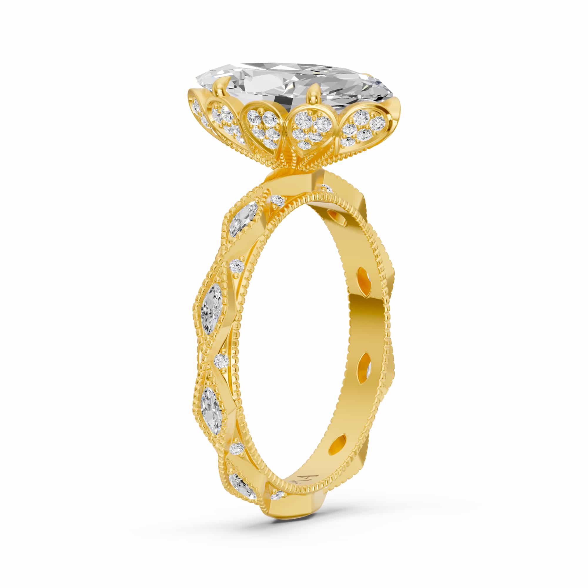 1.41 Karat HRD Sertifikalı Markiz Pırlantalı Yüzük