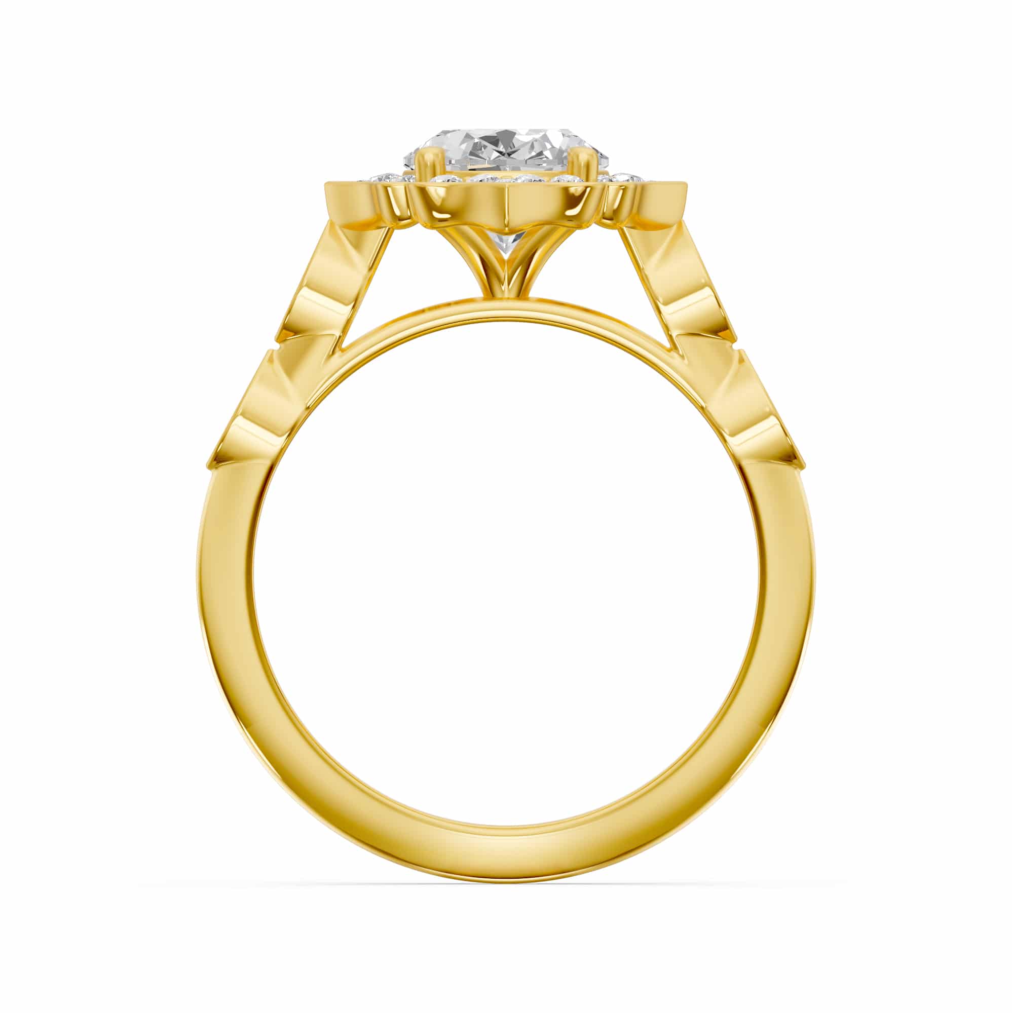 0.81 Karat HRD Sertifikalı Oval Tasarım Pırlanta Yüzük