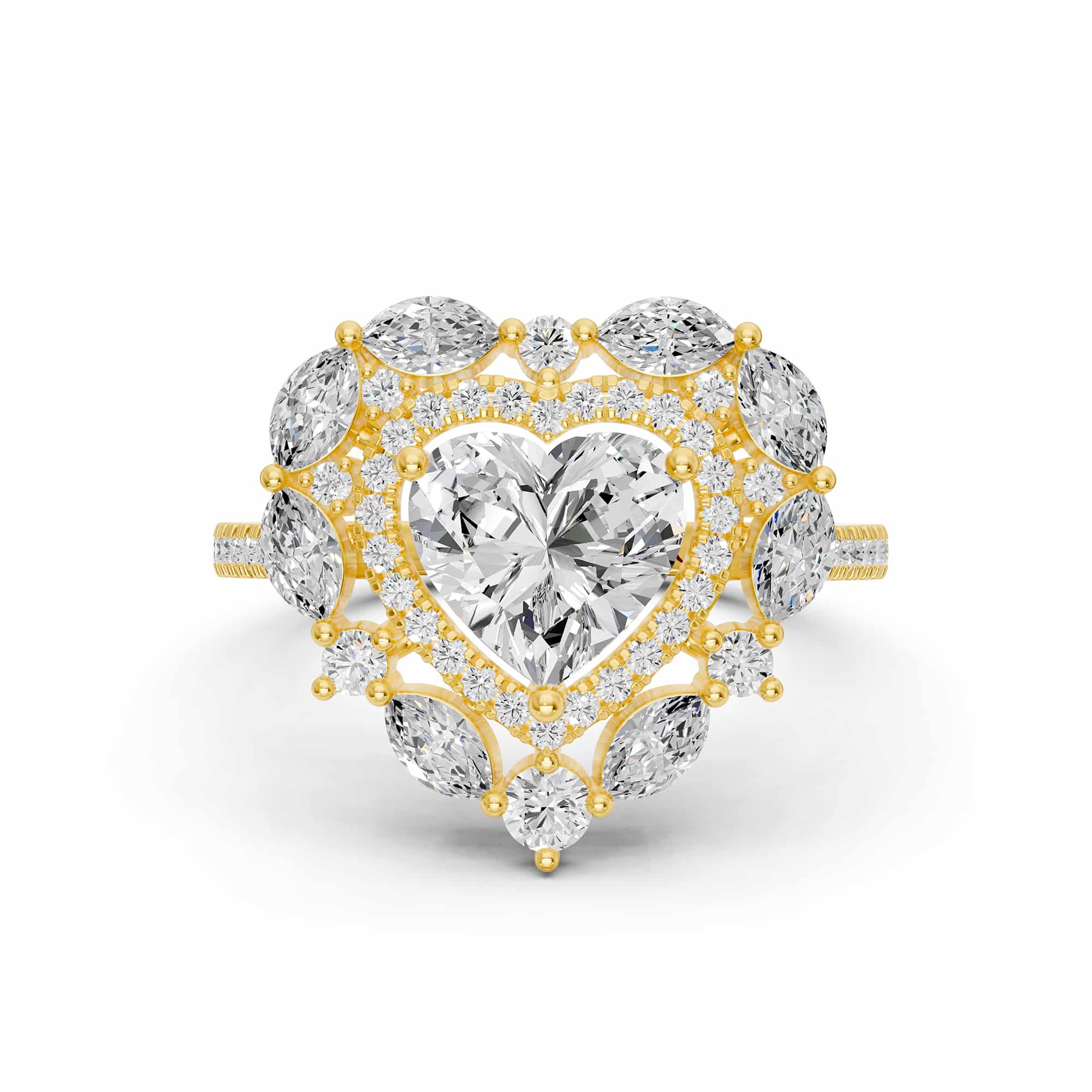 2.19 Karat HRD SERTİFİKALI Kalp Pırlanta Yüzük