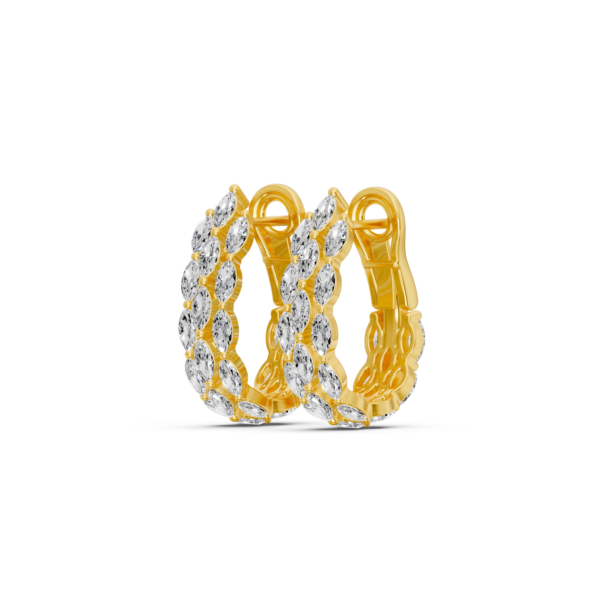 4.02 Karat Tasarım Pırlanta Küpe