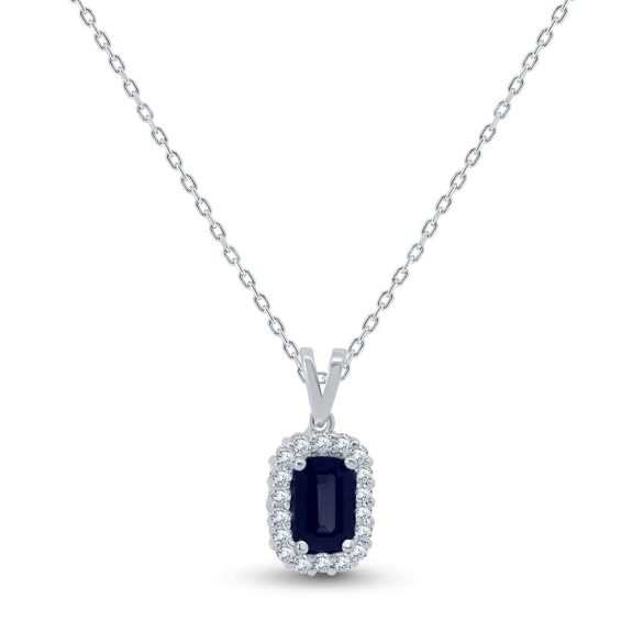 0.43 Karat IDL Sertifikalı Pırlanta Safir Kolye