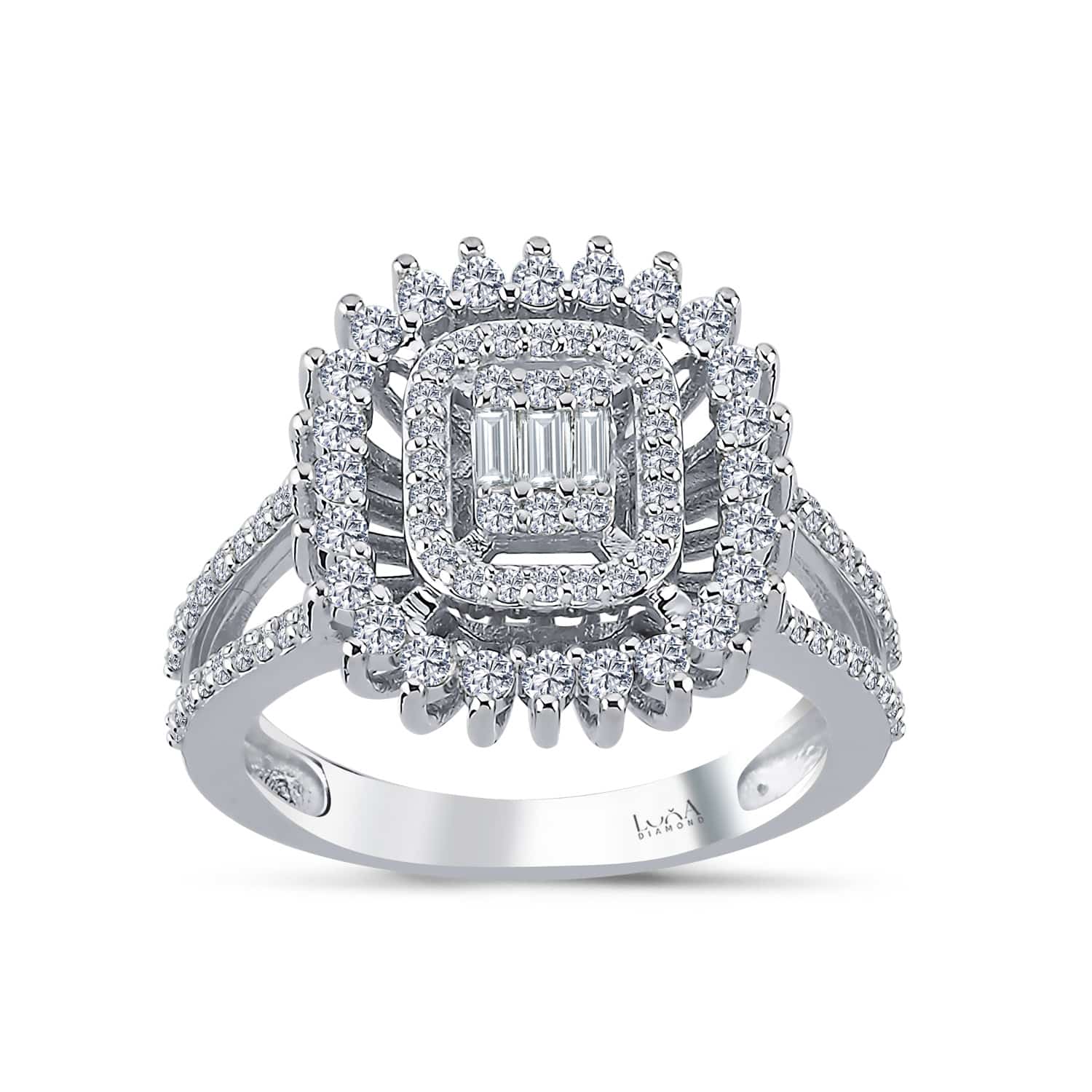 0.74 Karat IDL SERTİFİKALI Baget Pırlanta Yüzük