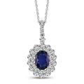 1.95 Karat Pırlantalı Safir Kolye