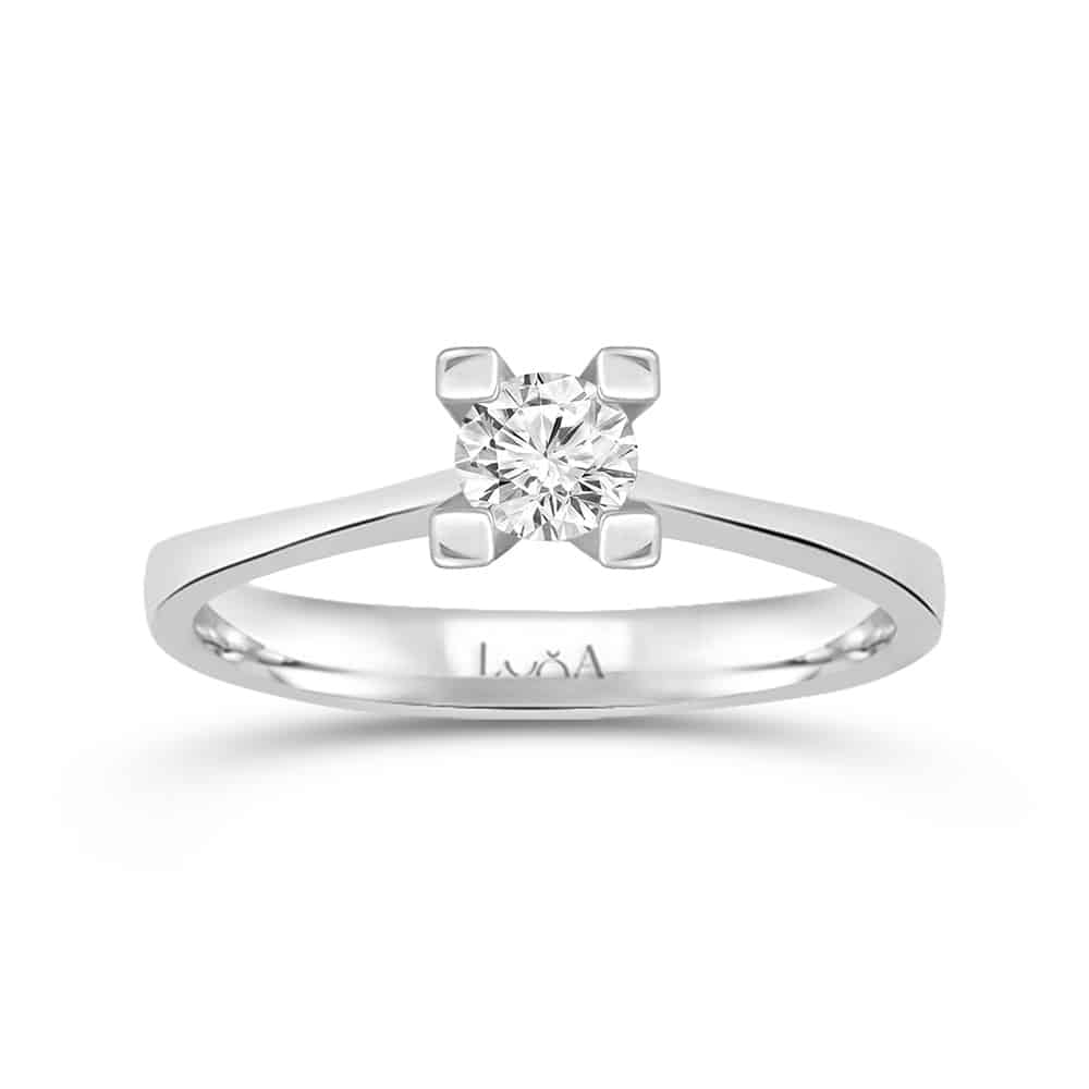 0.40 Karat F SI2 HRD Sertifikalı Tektaş Pırlanta Yüzük