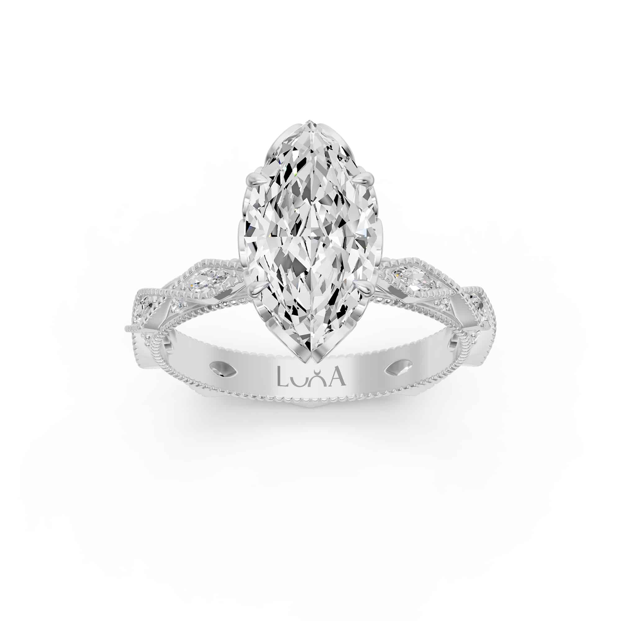 1.41 Karat HRD Sertifikalı Markiz Pırlantalı Yüzük