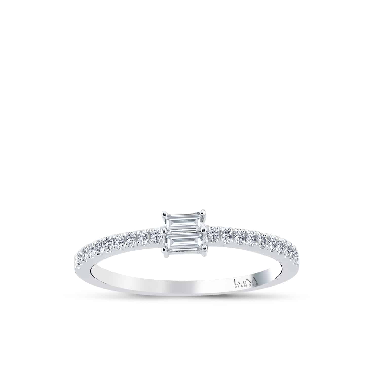 0.15 Karat IDL SERTİFİKALI Baget Pırlanta Yüzük