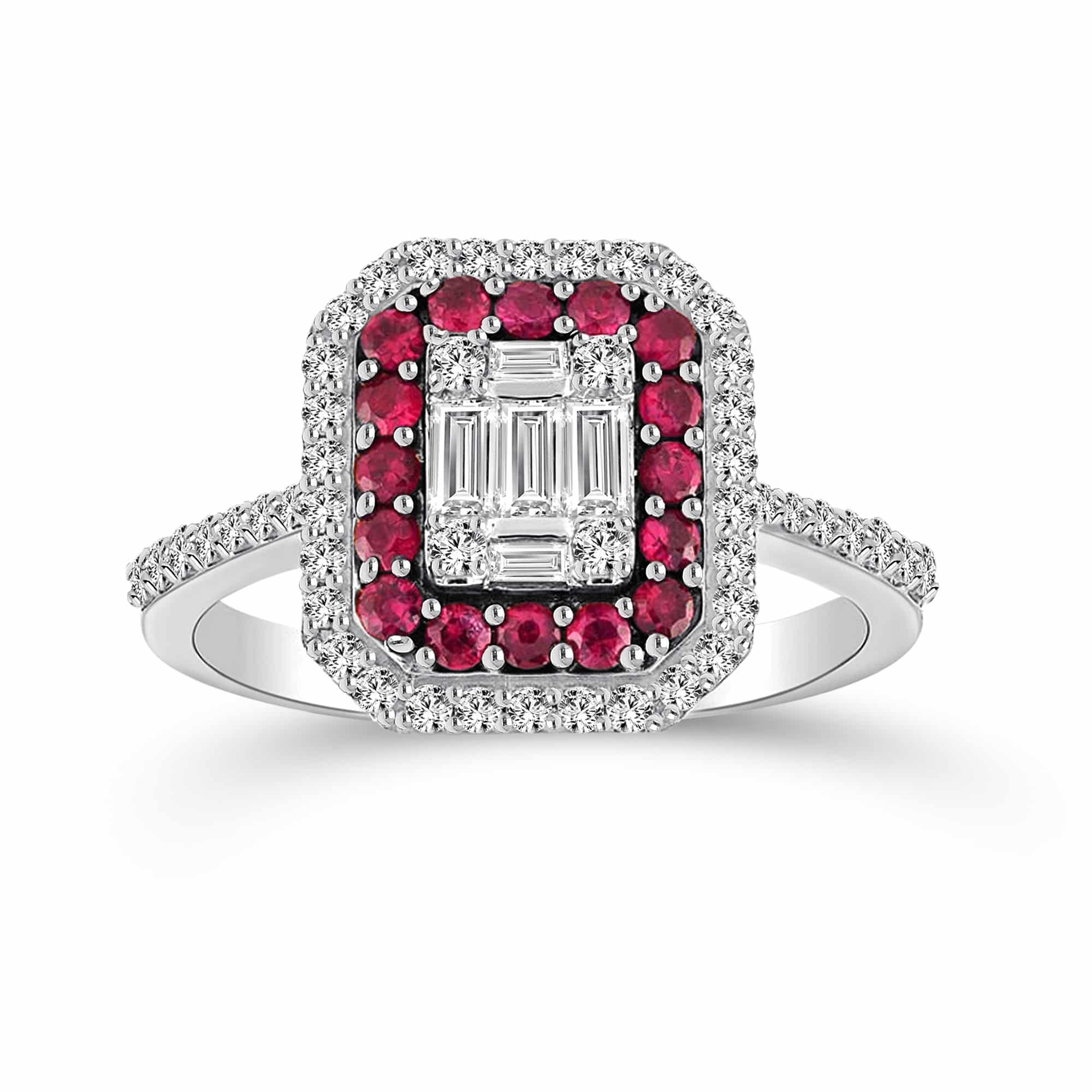 0.68 Karat Tasarım Baget Pırlanta Yüzük