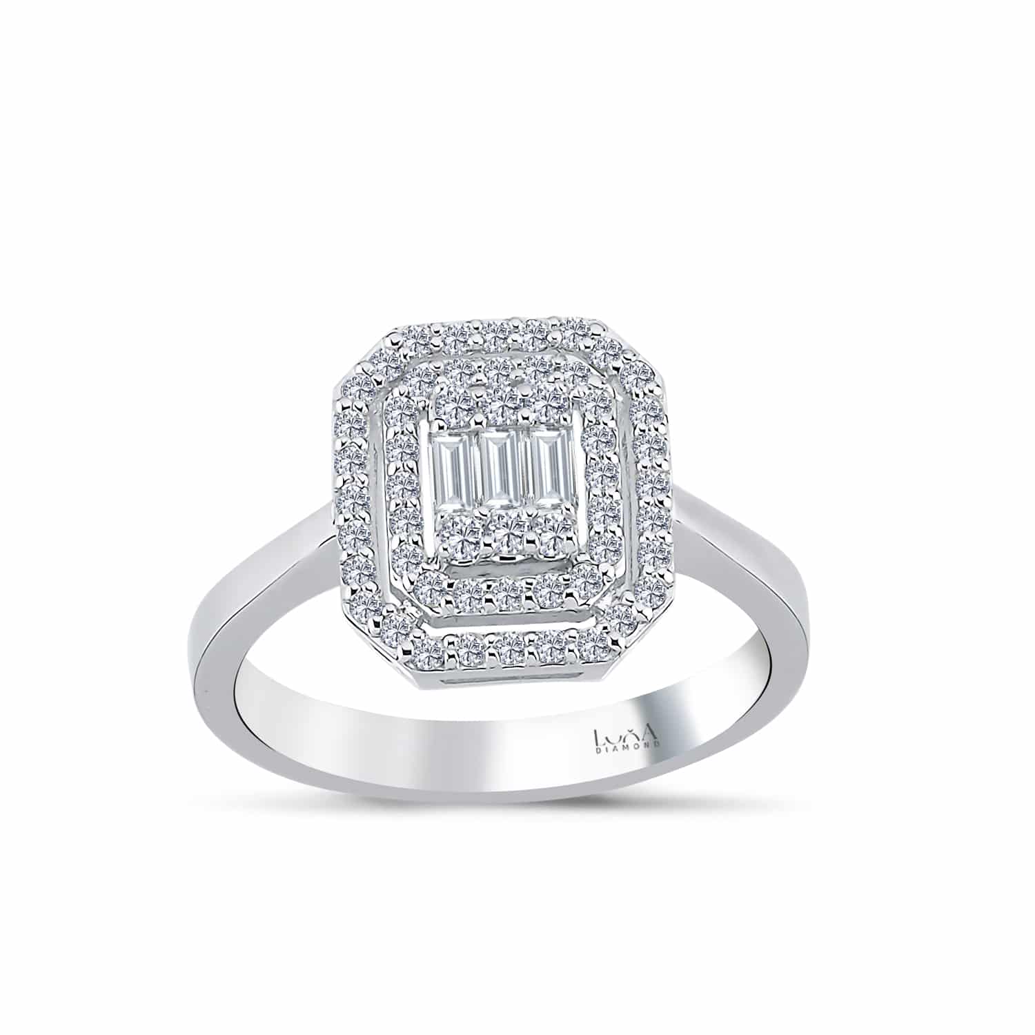 0.46 Karat IDL SERTİFİKALI Baget Pırlanta Yüzük