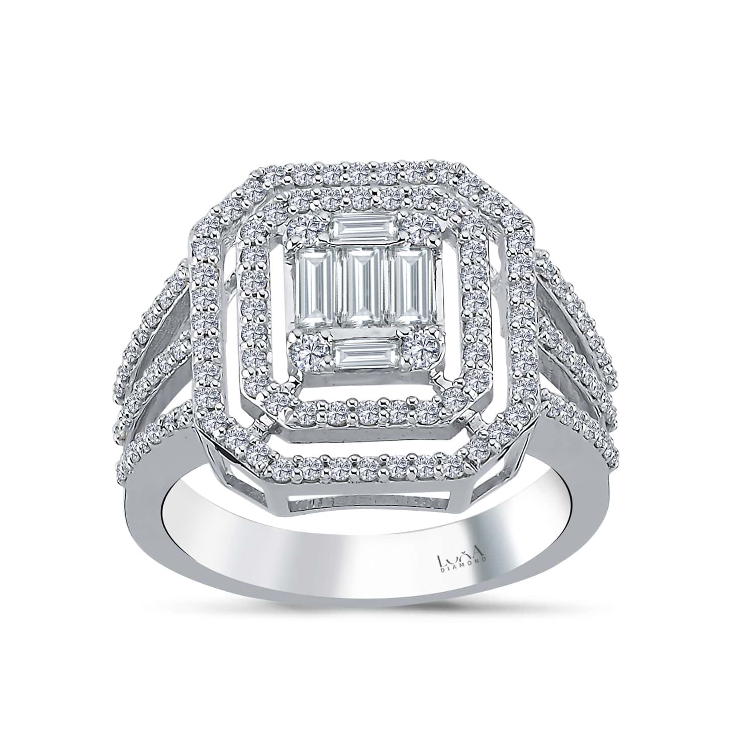 0.90 Karat IDL SERTİFİKALI Baget Pırlanta Yüzük