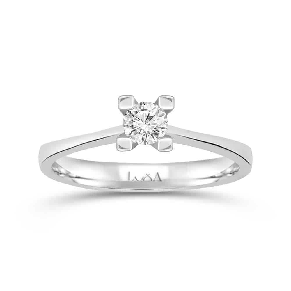 0.30 Karat F SI2 HRD Sertifikalı Tektaş Pırlanta Yüzük