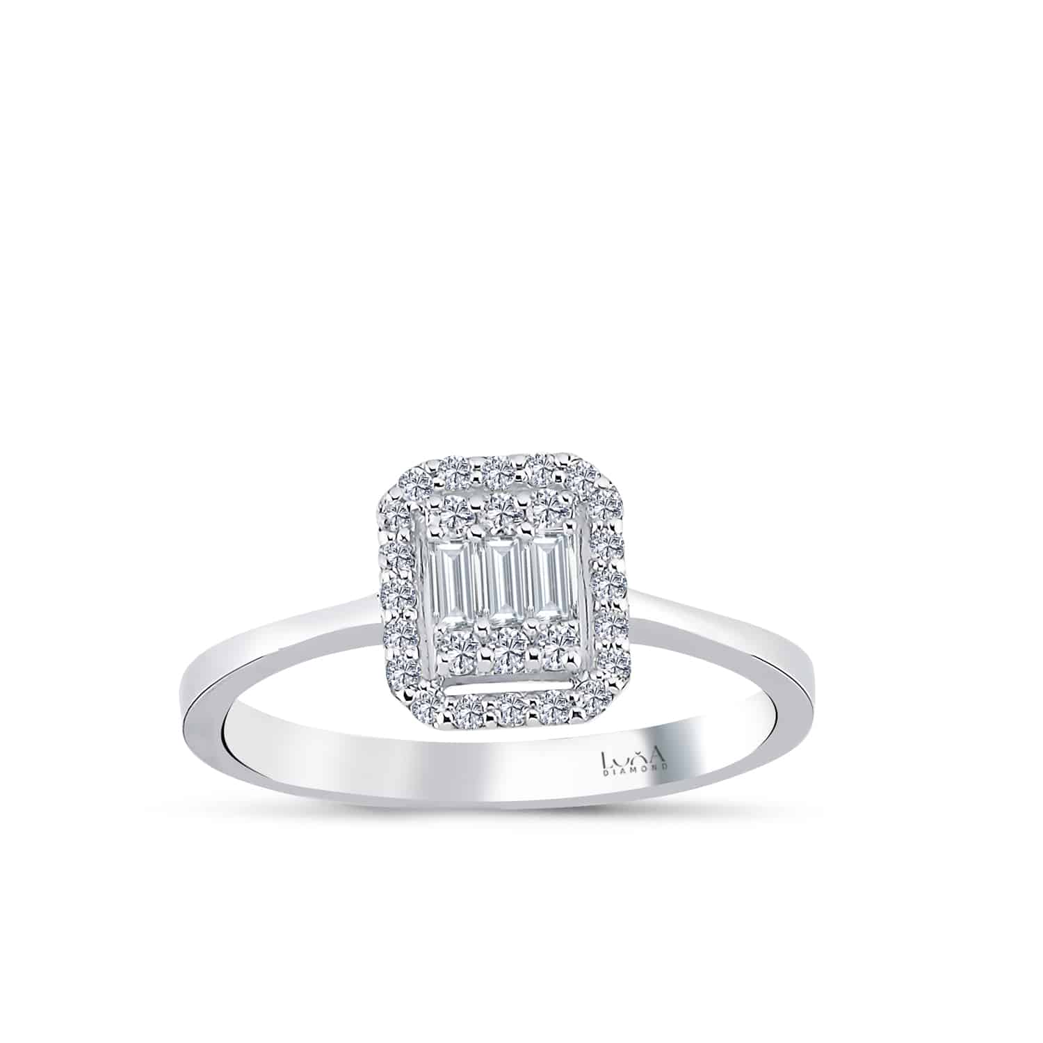 0.38 KARAT IDL SERTİFİKALI Baget Pırlanta Yüzük