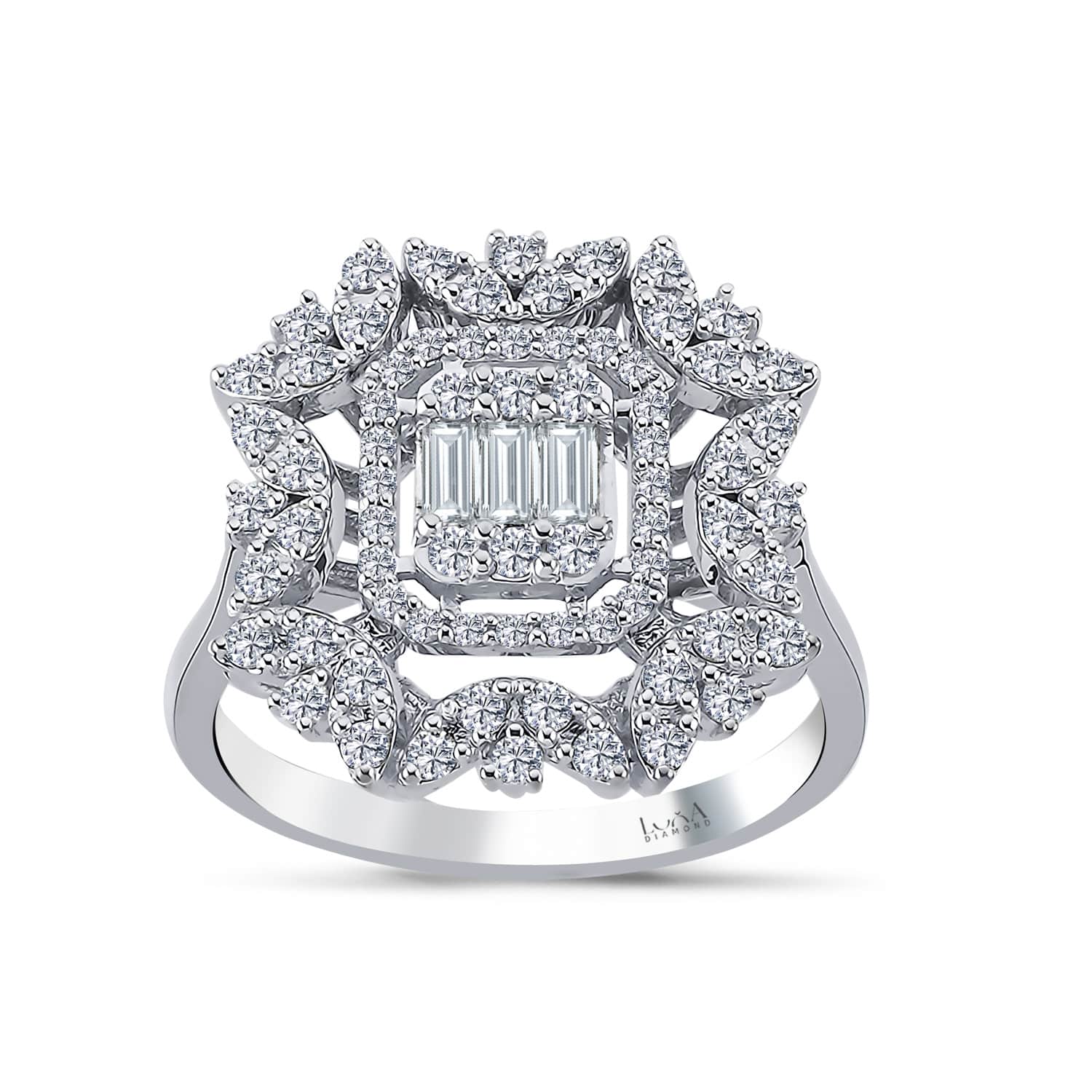 0.81 Karat IDL SERTİFİKALI Baget Pırlanta Yüzük