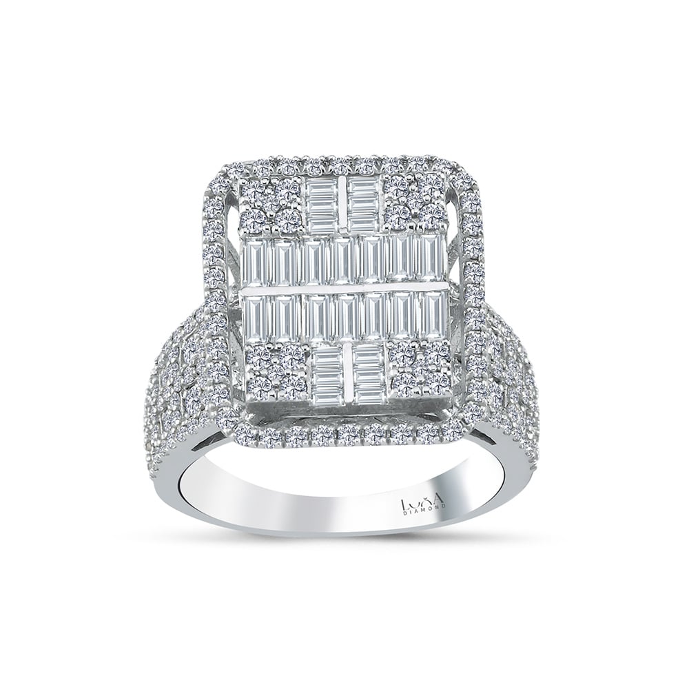 1.76 Karat Pırlanta Tasarım Baget Yüzük