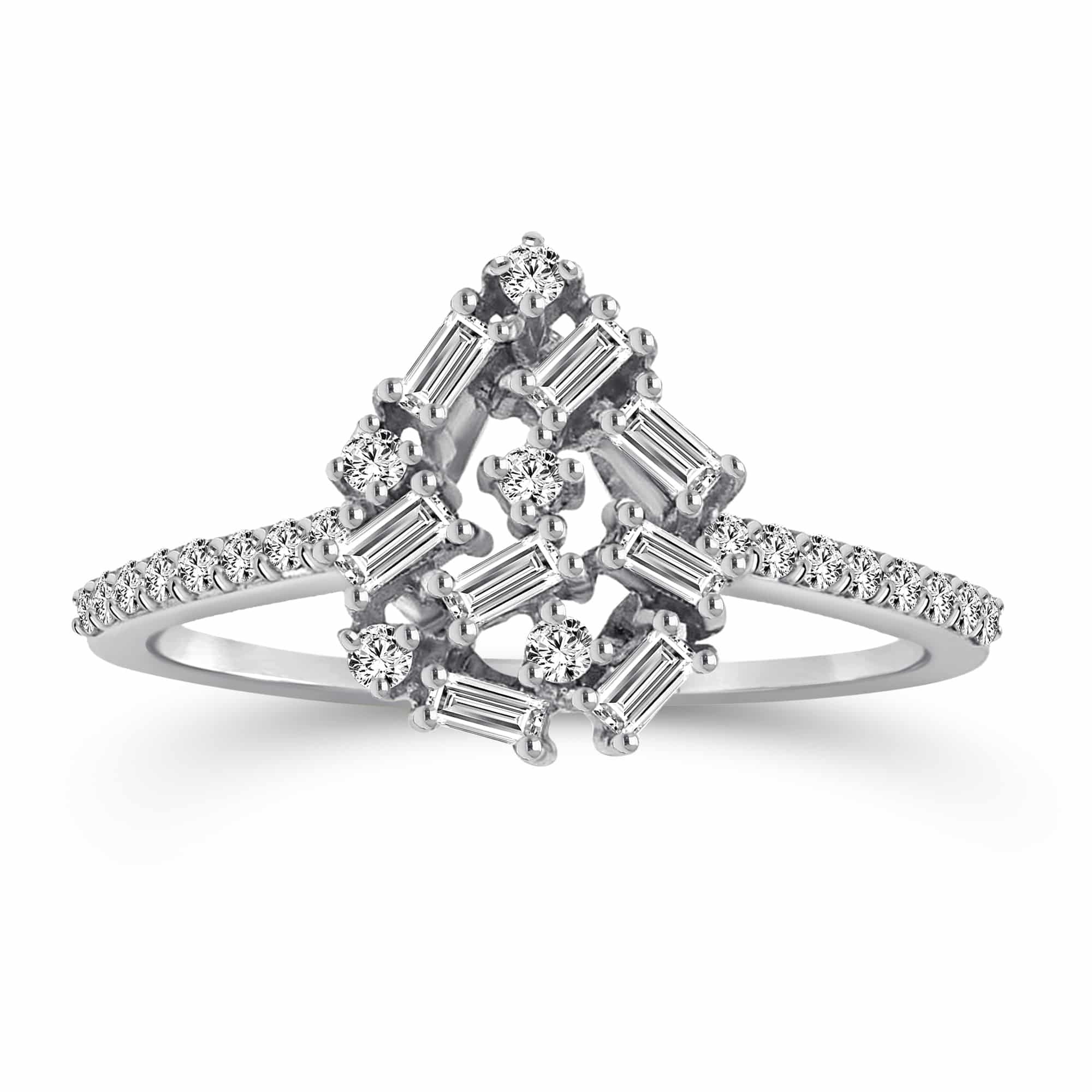 0.26 Tasarım Pırlanta Baget Yüzük