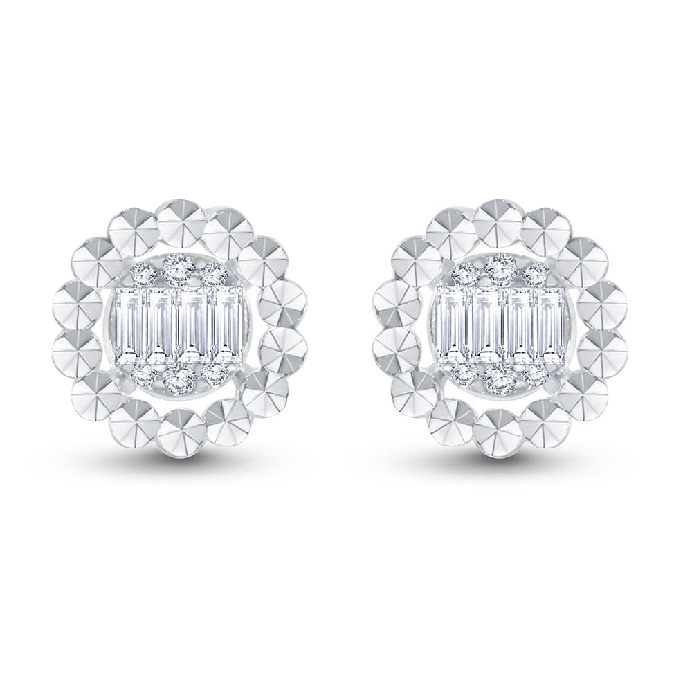 0.15 Karat IDL Sertifikalı Baget Küpe