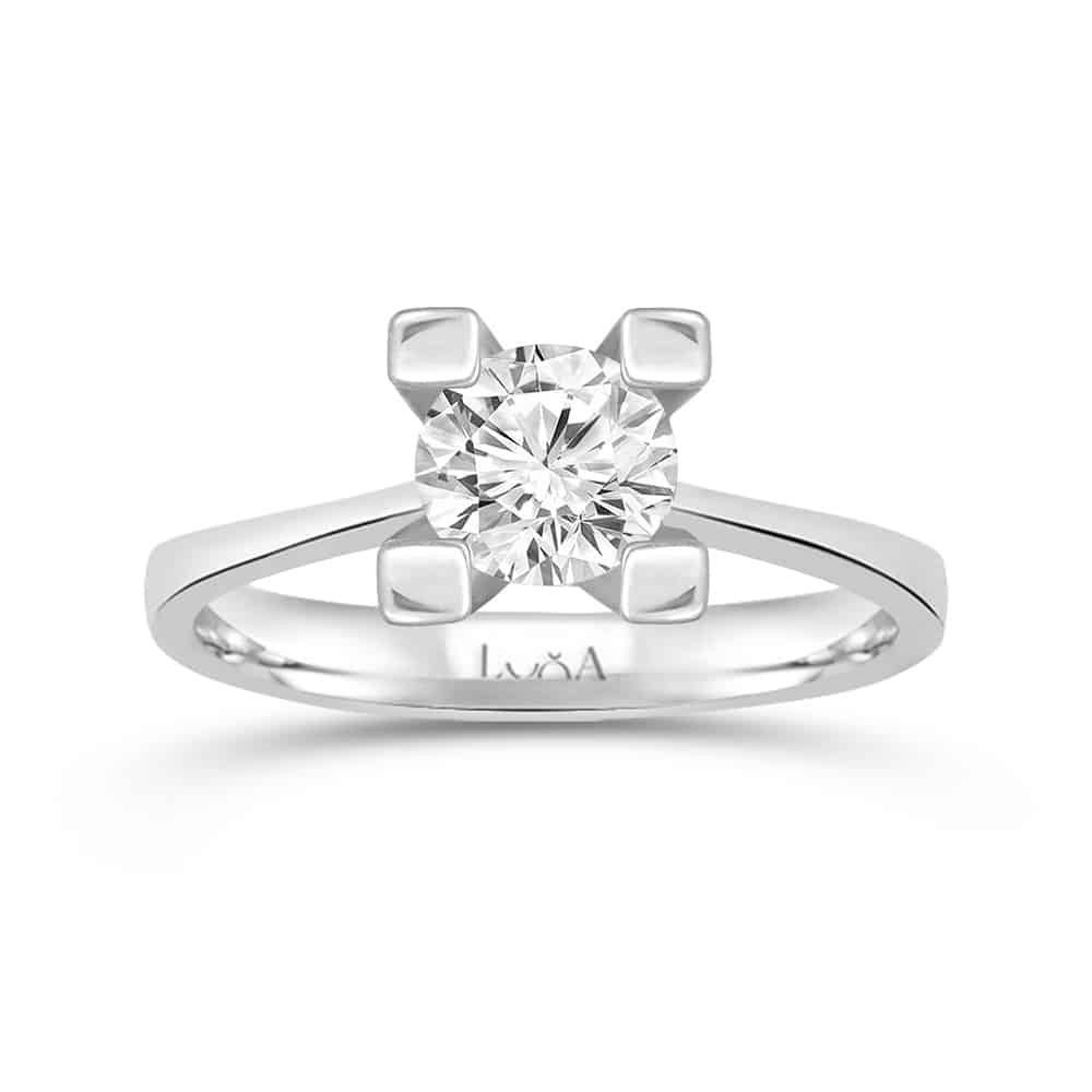 0.80 Karat F SI2 HRD Sertifikalı Tektaş Pırlanta Yüzük