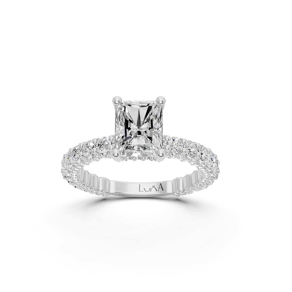 2.13 Karat Tasarım HRD Sertifikalı Pırlanta Radiant Yüzük