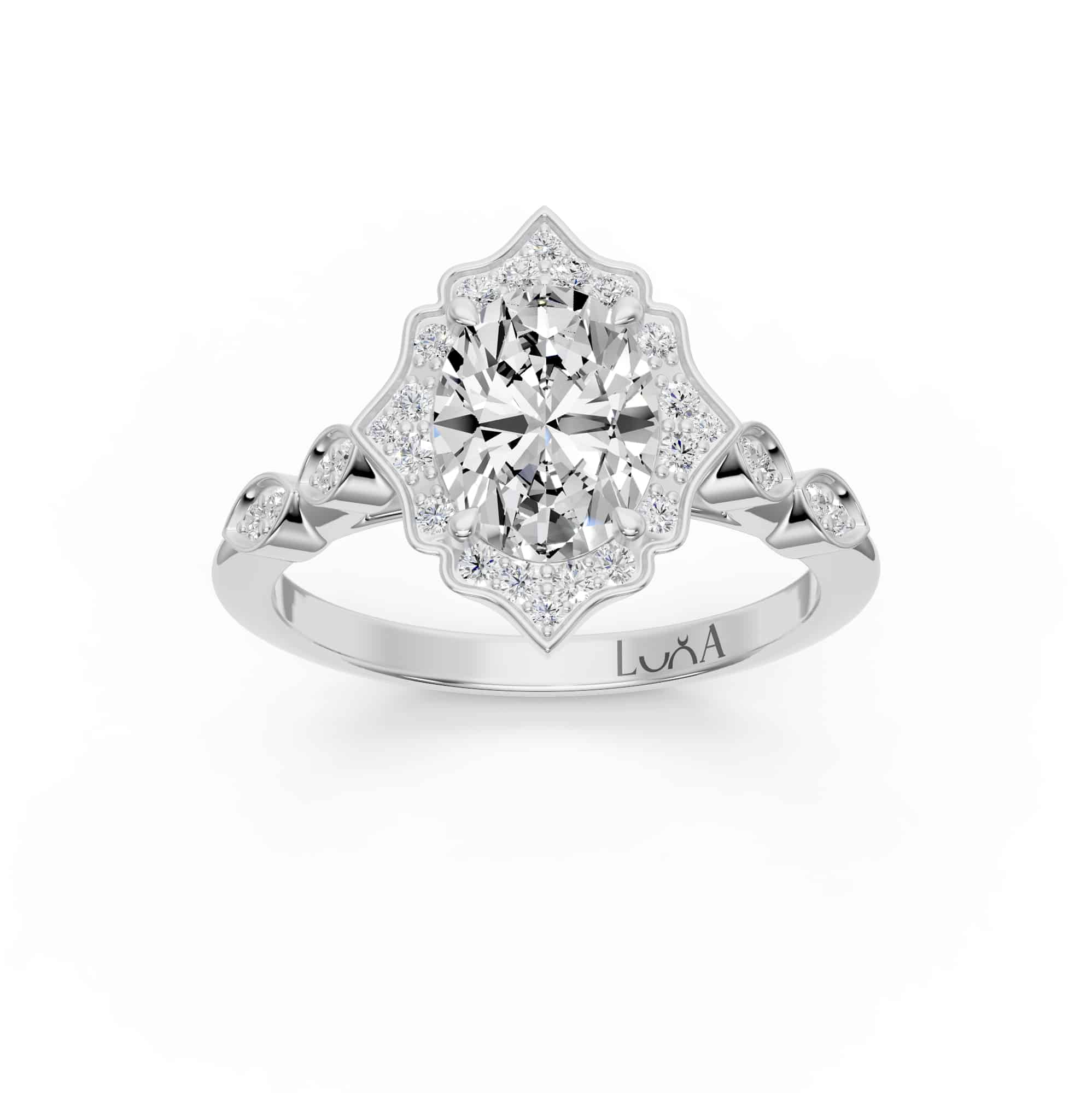 0.81 Karat HRD Sertifikalı Oval Tasarım Pırlanta Yüzük