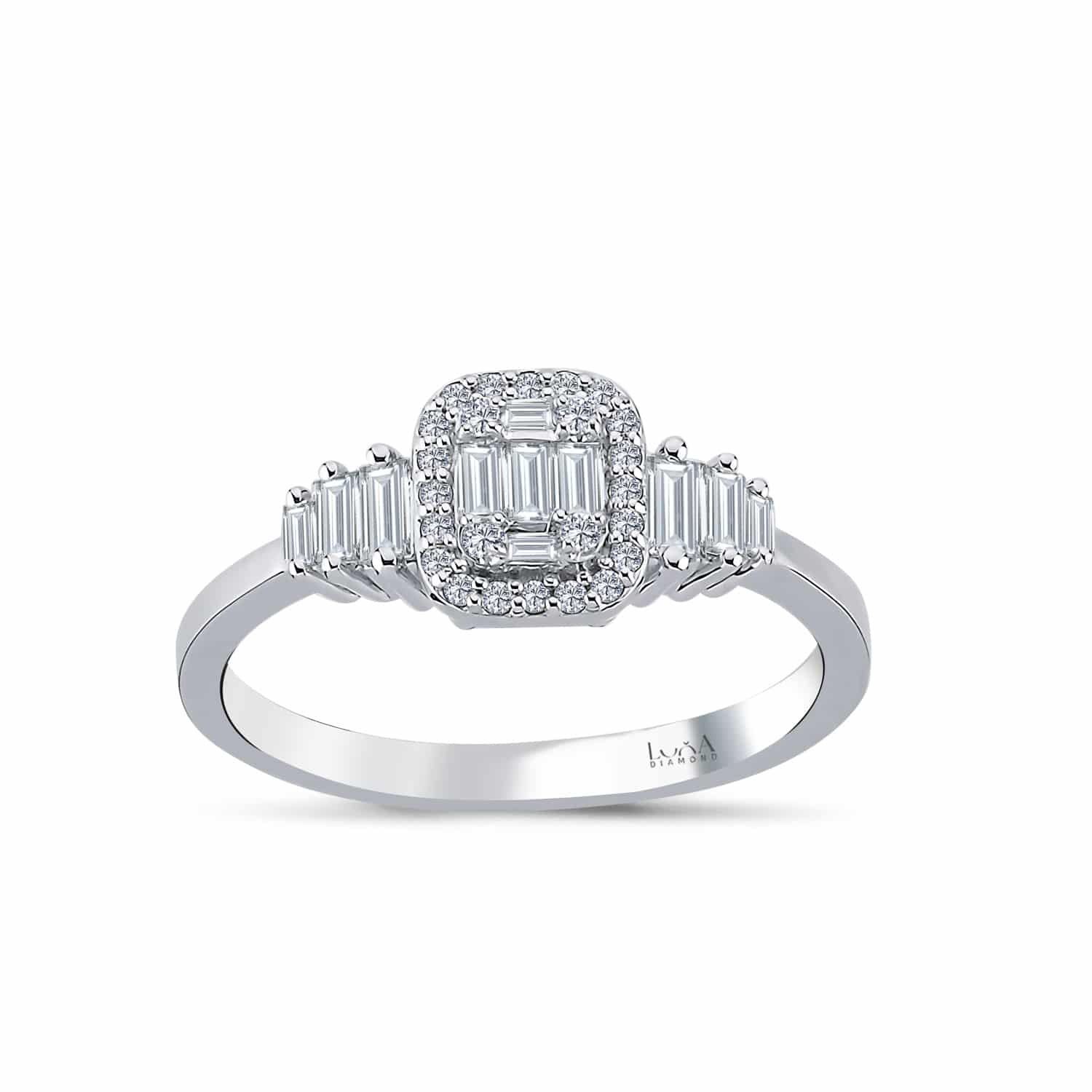 0.34 Karat IDL SERTİFİKALI Baget Pırlanta Yüzük