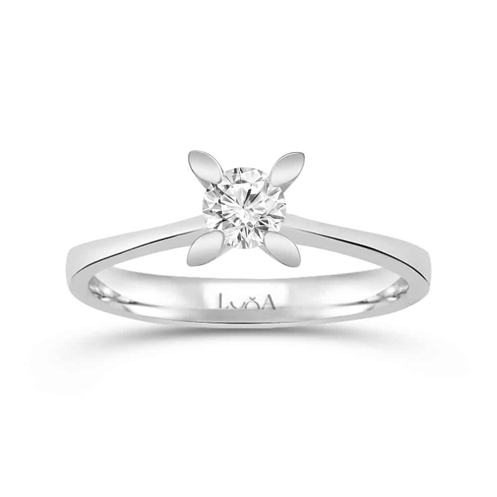 0.40 Karat F SI2 HRD Sertifikalı Tektaş Pırlanta Yüzük