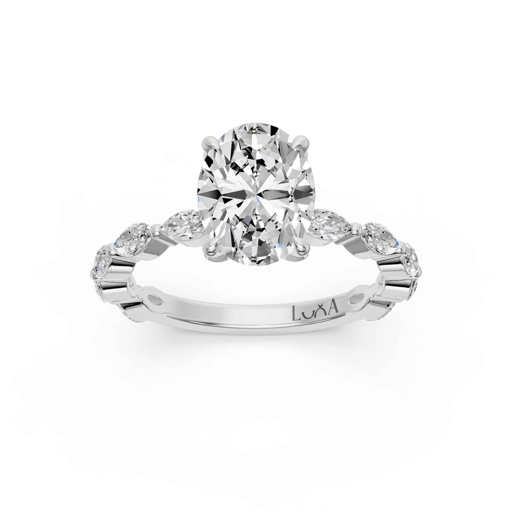 1.60 Karat HRD Sertifikalı Oval Pırlantalı Yüzük