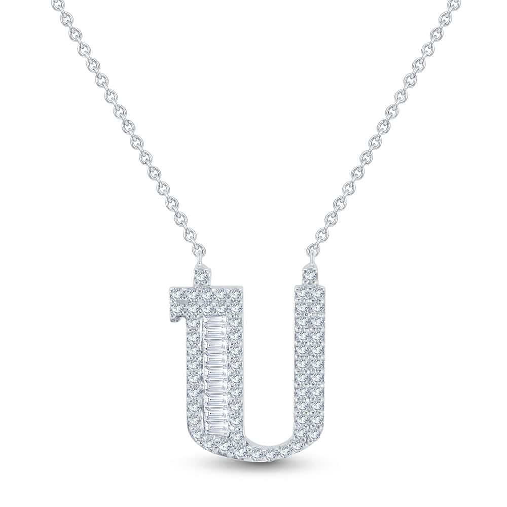 0.45 Karat IDL Sertifikalı Tasarım Pırlanta Baget Kolye