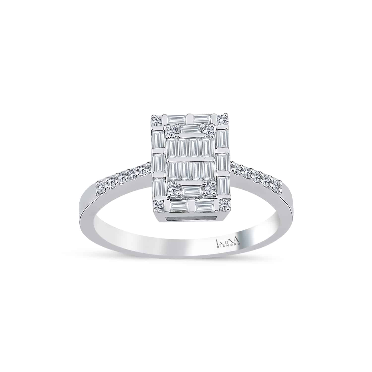 0.35 Karat IDL SERTİFİKALI Baget Pırlanta Yüzük