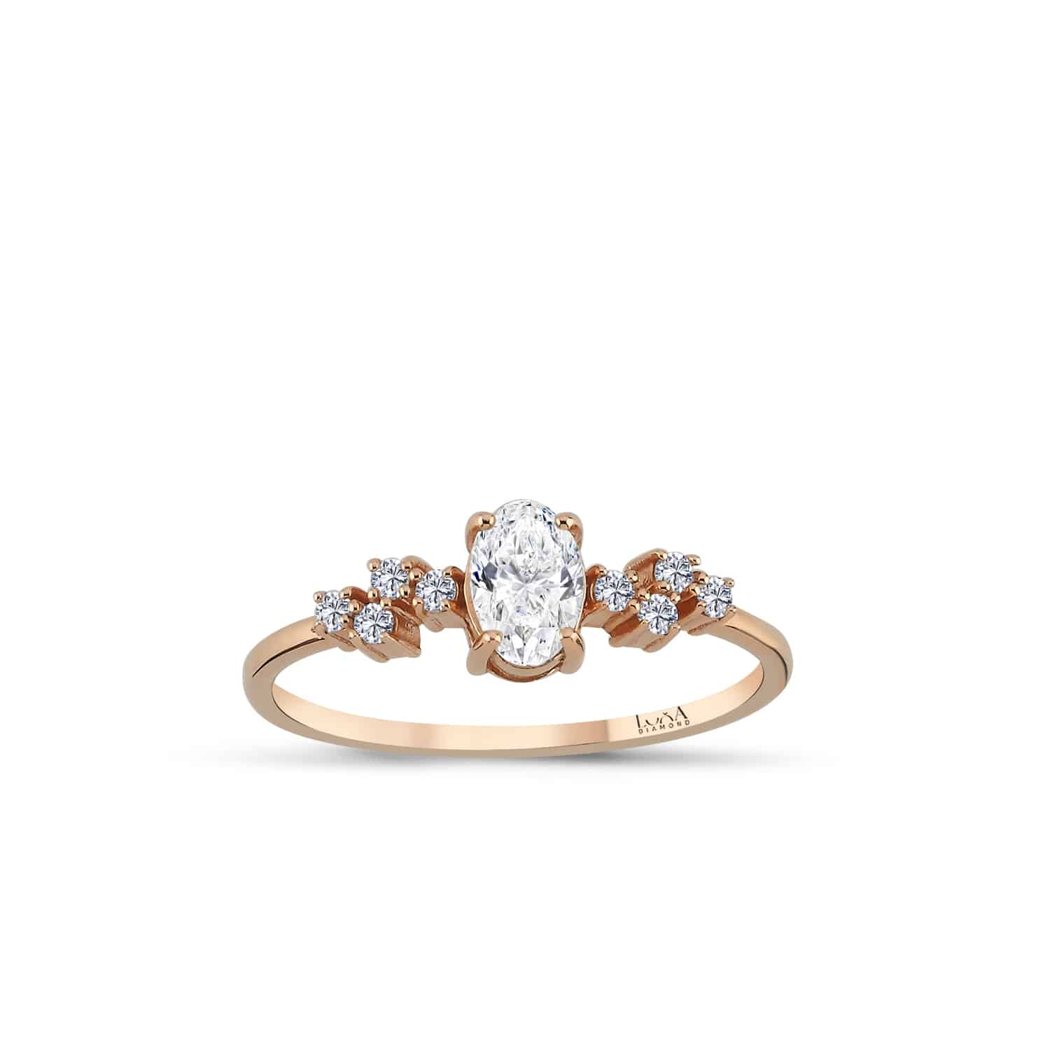 0.52 Karat IDL SERTİFİKALI  Oval Pırlanta Yüzük