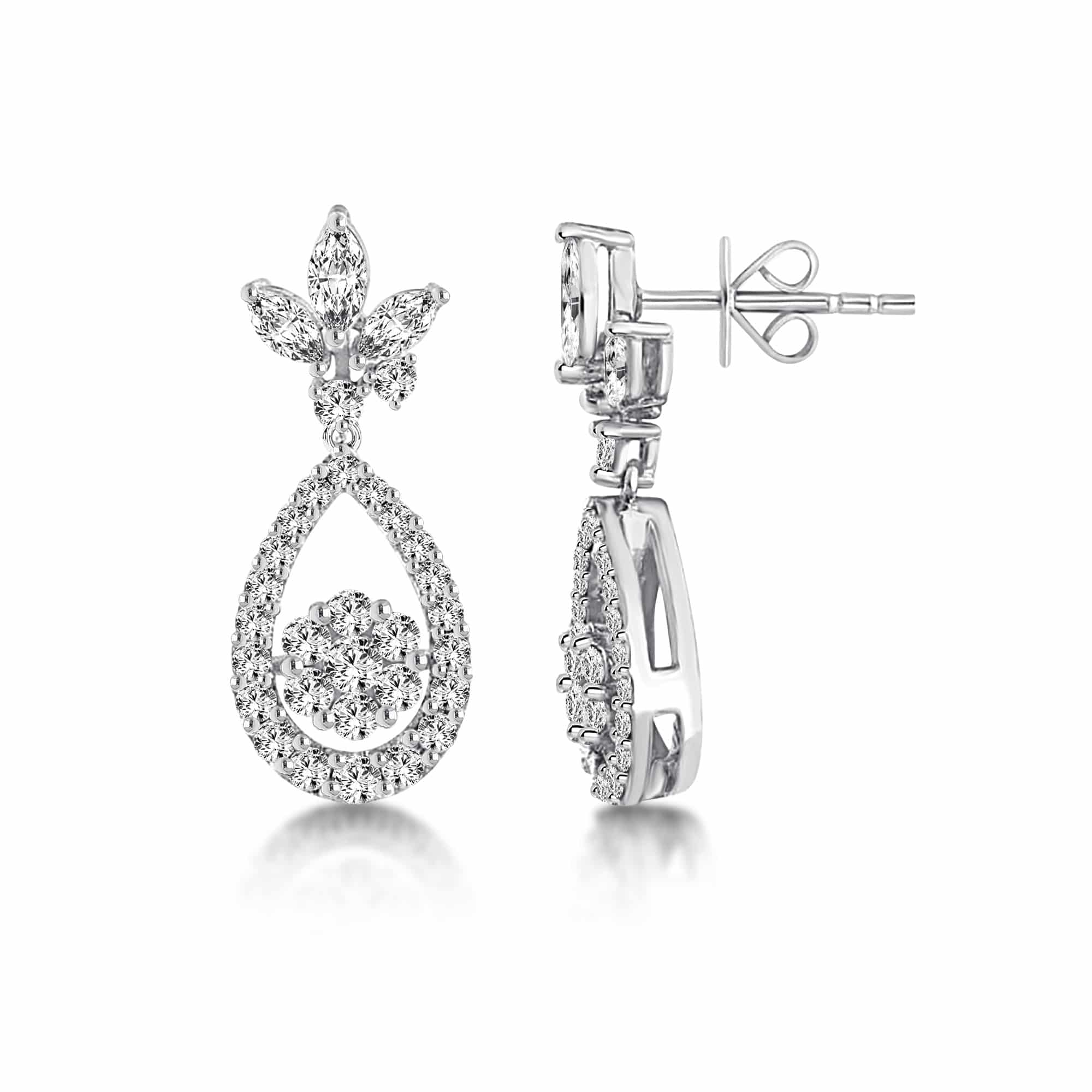 0.83 Karat IDL Sertifikalı Tasarım Pırlanta Küpe