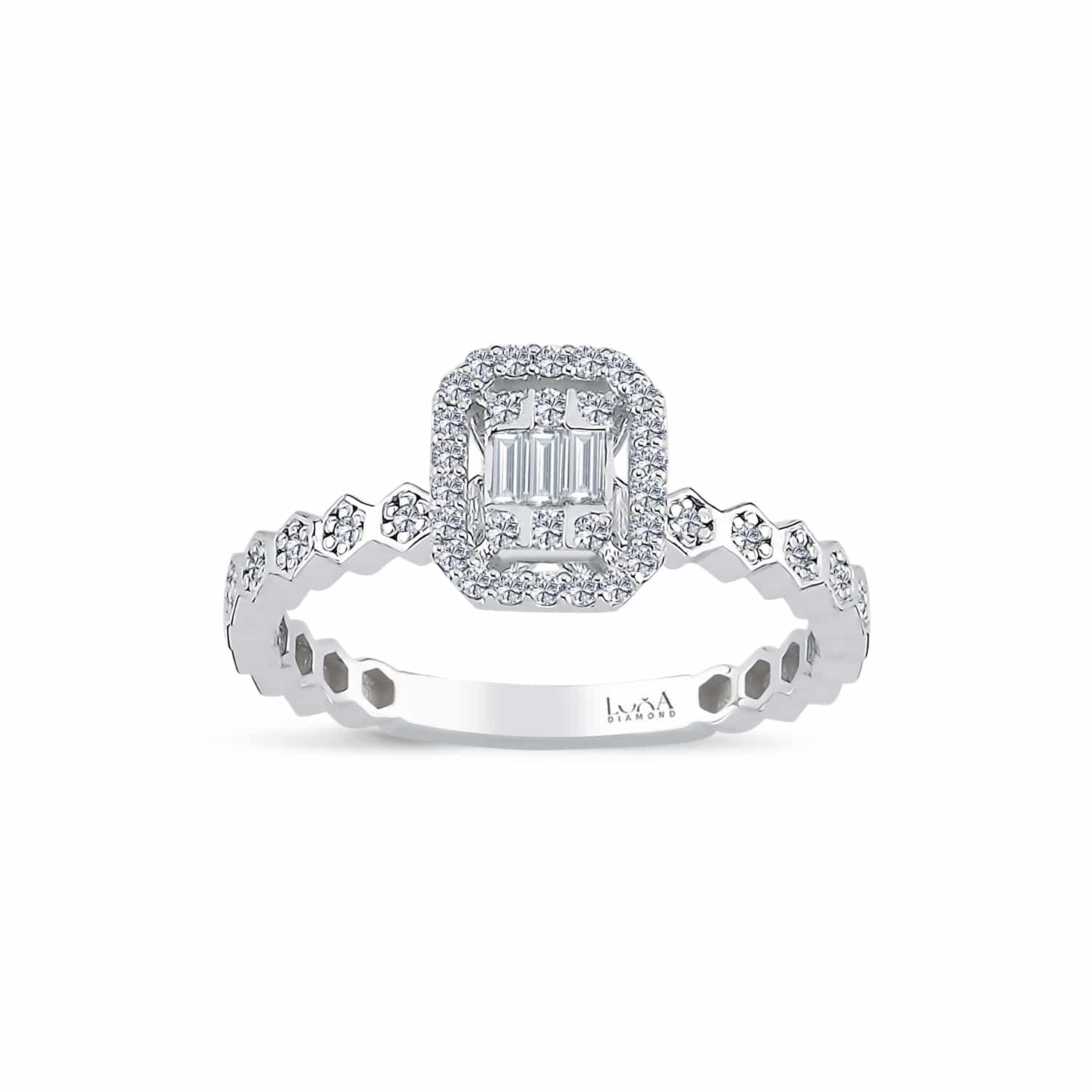 0.24 Karat IDL SERTİFİKALI Baget Pırlanta Yüzük