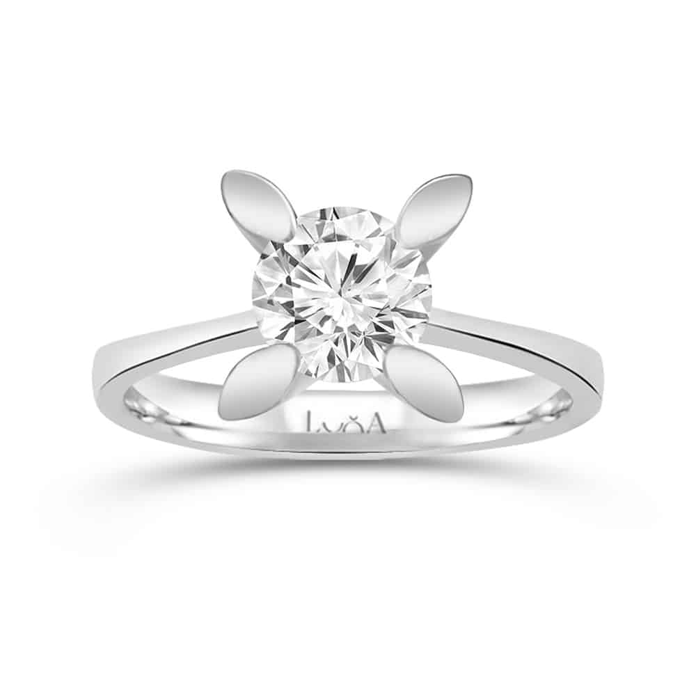 0.90 Karat E SI2 HRD Sertifikalı Tektaş Pırlanta Yüzük